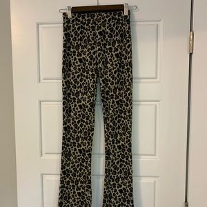 Urban Outfitters Leopard Kick Flare Pants